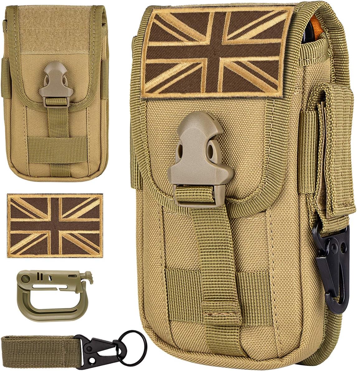 IronSeals 2 Pack Tactical Cell Phone Holster Pouch, Tactical Smartphone