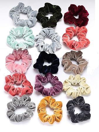 Buy Beauty And Luck Store Beauty 12 Colors Velvet Scrunchies Hair