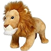 Ice King Bear Lion Stuffed Animal, Lifelike Plush Toy, 12 Inches Length