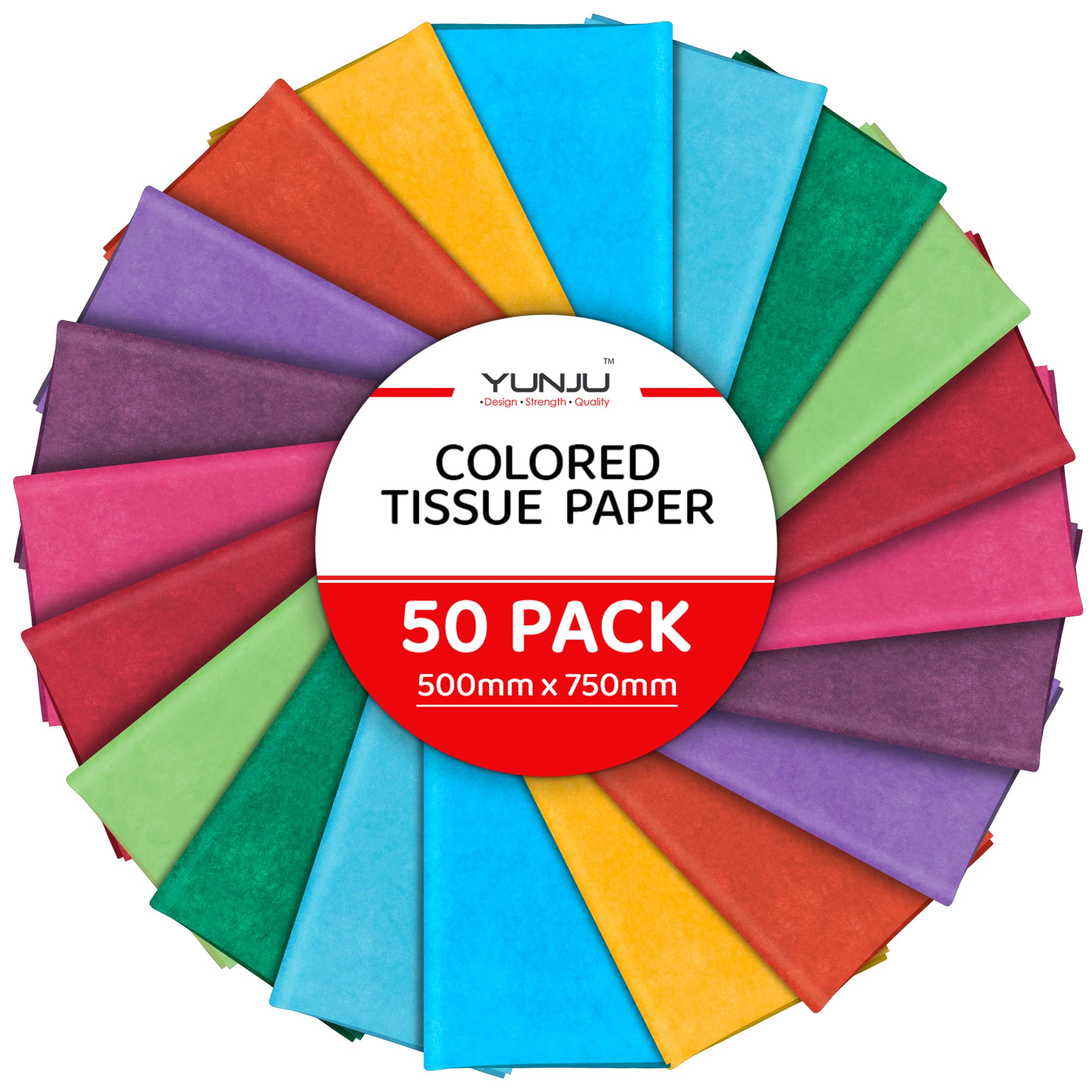 Tissue Paper 50 Sheets, YUNJU Gift Wrap, MF and Acid Free, Large 20 X 30 Size, Wrapping Decorative Sketch and Cutting Paper for Art Craft & Packing