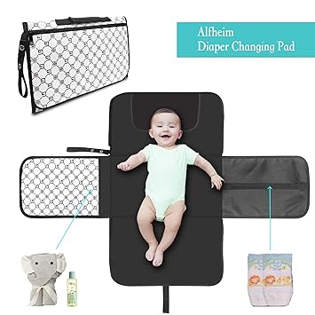 Alfheim Portable Nappy Changing Mat Waterproof Foldable Baby