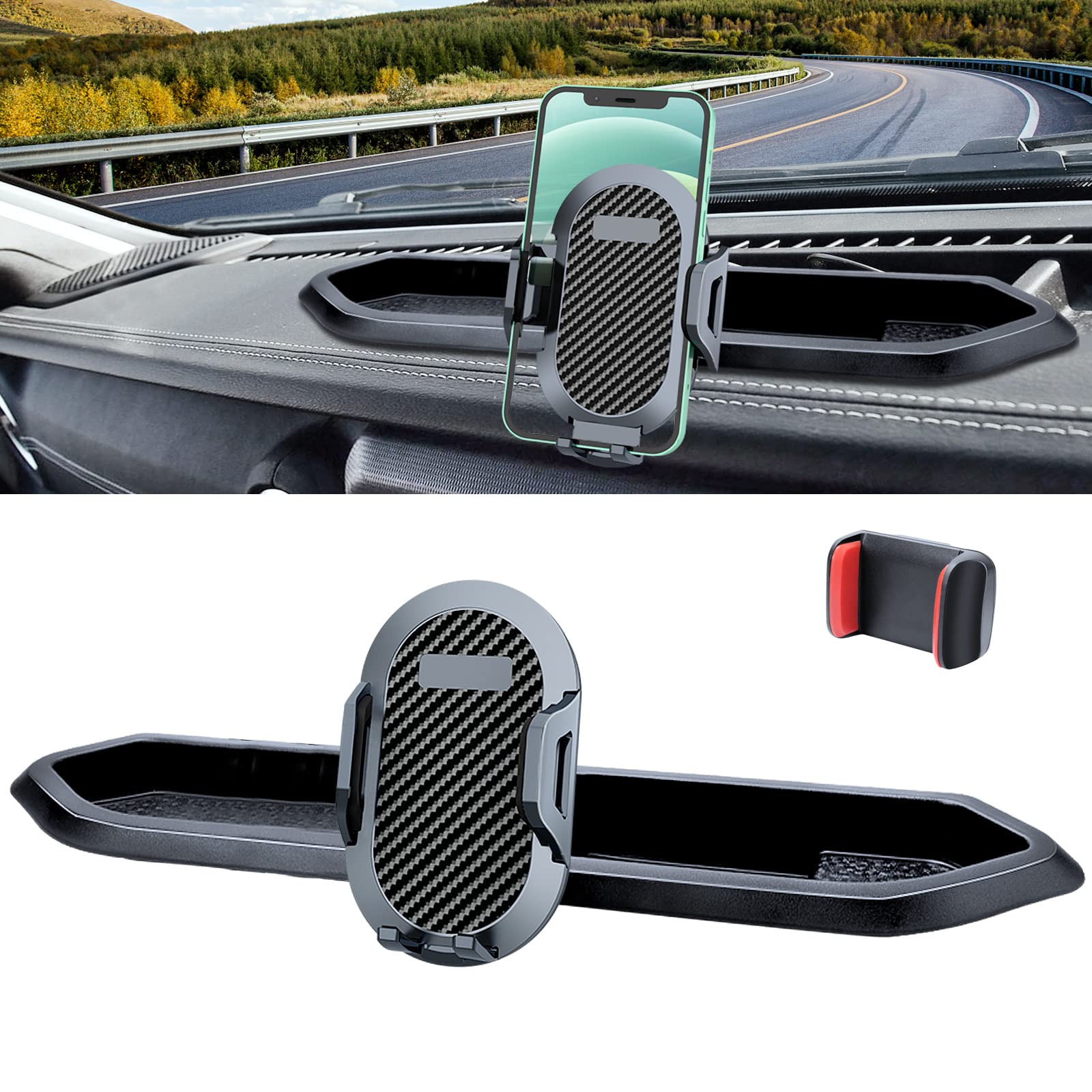 DIAMOOKY Phone Mount for 2018-2021 2022 2023 Jeep