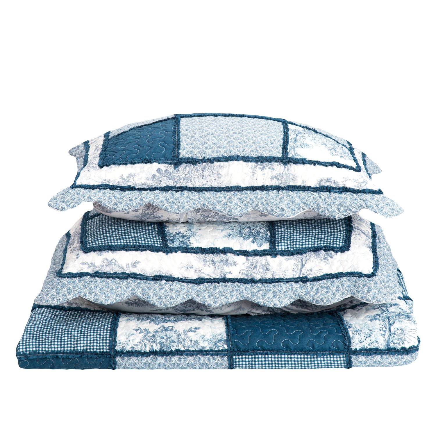 Printed Quilt Coverlet Set Full/Queen Size(90\