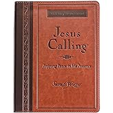 Jesus Calling, Large Text Brown Leathersoft, with Full Scriptures: Enjoying Peace in His Presence (A 365-Day Devotional)