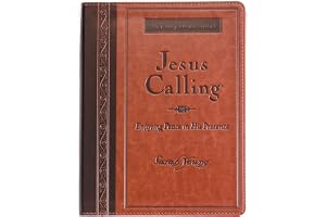 Jesus Calling, Large Text Brown Leathersoft, with Full Scriptures: Enjoying Peace in His Presence (A 365-Day Devotional)