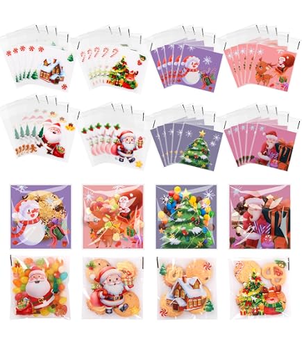 thumbnail image 2 of 200pcs Halloween Small Goodie Bags, Halloween Candy Wrappers Spooky Gift Bags Self Adhesive Bags Halloween Ziplock Bag Halloween Cookie Bags For Snack Biscuit Party (Castle Style 2 of 10