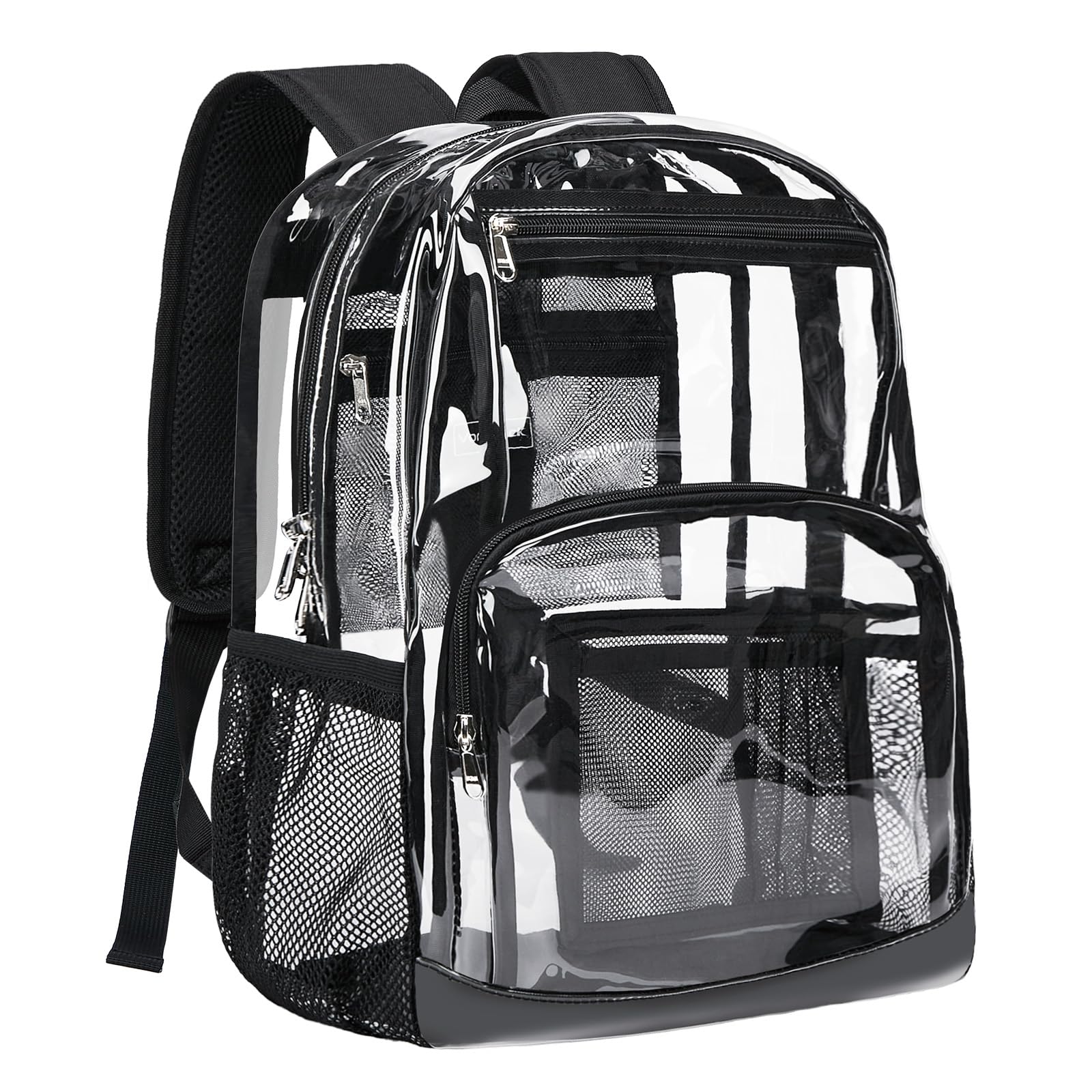 Photo 1 of Vorspack Clear Backpack Heavy Duty - Large Transparent Bookbag for Adults, See Through Backpack for College, Work, Travel - Black