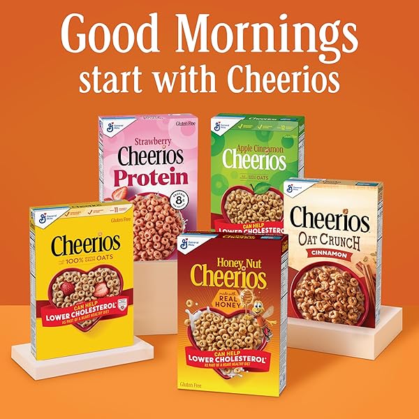 HONEY NUT CHEERIOS HEART HEALTHY BREAKFAST CEREAL, GLUTEN FREE CEREAL WITH WHOLE GRAIN OATS, GIANT SIZE, 27.2 OZ