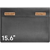 Dopesplay Laptop Case Bag 15.6 Inch, Waterproof Laptop Bag, Multifunctional PU Leather Carrying Case for 13"-15.6" Monitors/T