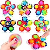 6 Pack Pop Fidget Spinners Bulk, Sensory Fidget Toys for Adults Kids 8-12 4-8, ADHD Autism Fidget Toys for Toddler Boys Girls