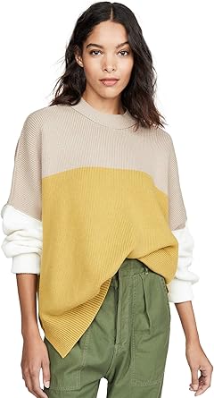 Free People Women S Easy Street Colorblock Sweater At Amazon Women S Clothing Store