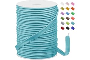 LEREATI Light Lake Blue Piping Bias Tape with Welting Cord 1/2 Inch x 93 Yards Upholstery Sewing Piping Trim for DIY Crafts C
