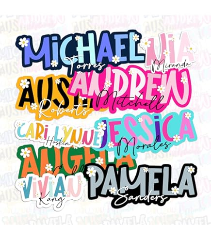 Custom Daisy Name Sticker - Personalized Floral Vinyl Decal For Water Bottles & Laptops