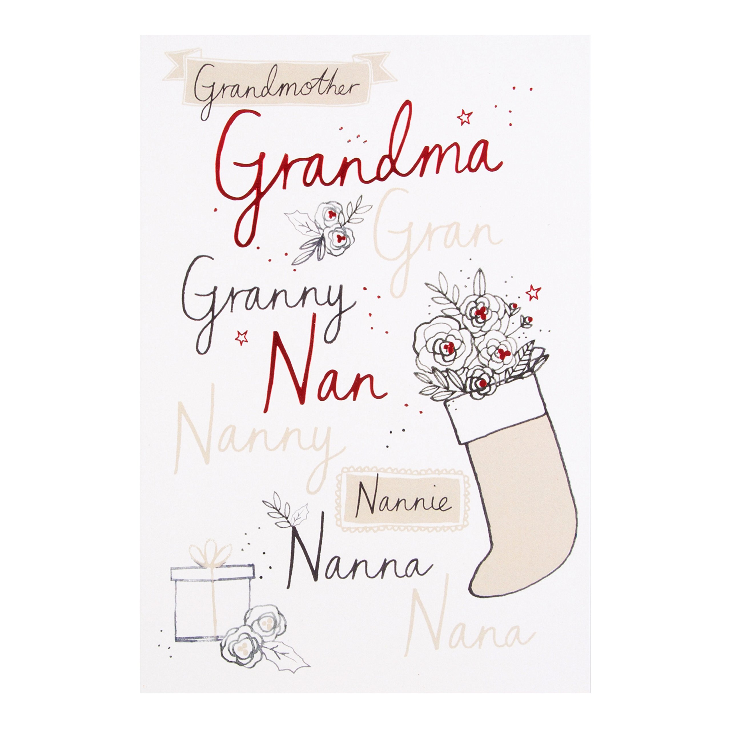 Hallmark Grandmother Christmas Card "Wonderful" - Medium