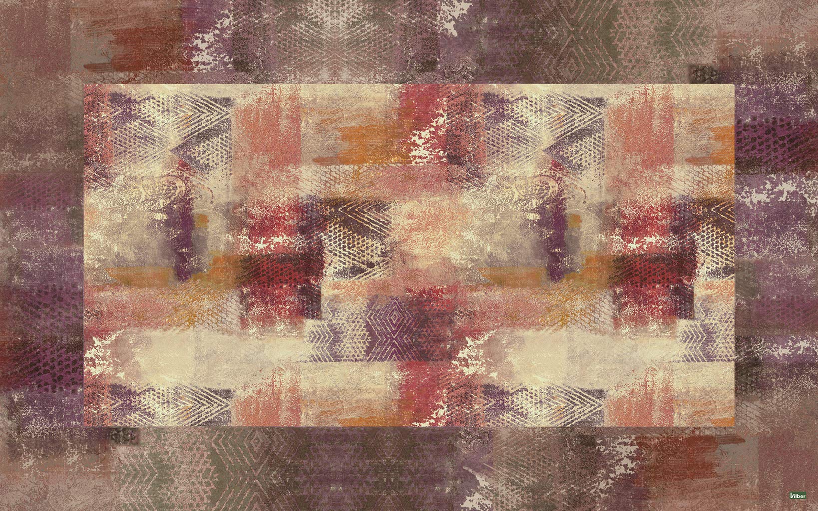 Vilber New Classic Carpet, Vinyl, Red, 75 x 120 x 0.2 cm