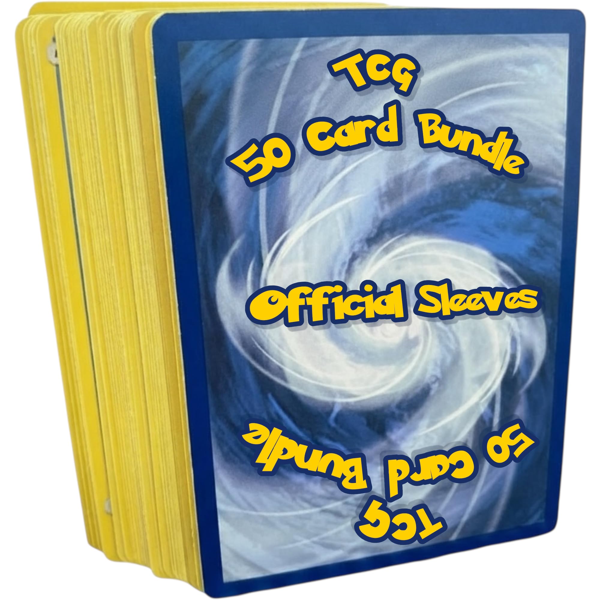 Premium 50 Assorted Trading Cards Bundle + Protective Card Sleeves (Pack of 65) - Includes Holo & Shiny Cards + Card Cloud Insert (SL)