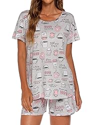 ENJOYNIGHT Womens Pajama Shorts Sets Cotton Pjs