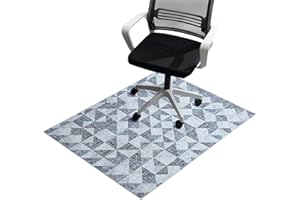 PHONTAIK Office Chair Mat,Easy Rolling Chair Mat,Desk Chair Mat with Non-Slip Backing for Office,Modern Chair Mat for Hardwood Floor with Stylish Outlook,Machine Washable Office Chair Mat for Hardwood Floor