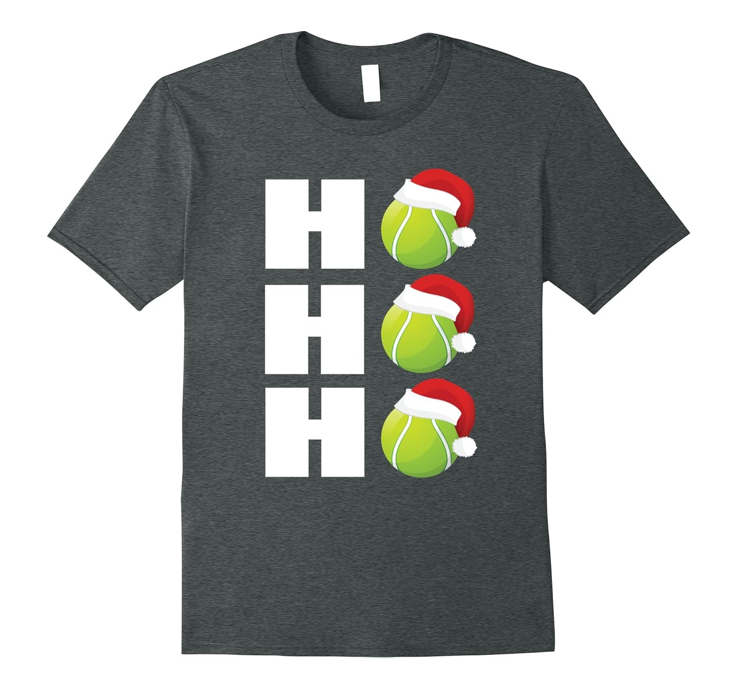 HO HO HO Santa Hat T-Shirt Funny Tennis Christmas Tee-Rose