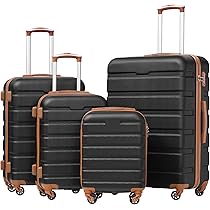 Leather_oil_case and spice_caseセット Amazon.com | Coolife Suitcase Set 3 Piece Luggage Set Carry