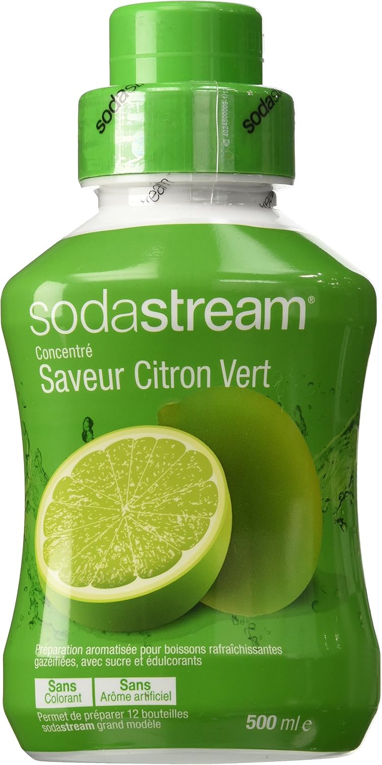 Concentré Citron SodaStream Sans Sucres - 440ml (Lot De 2) - Pour 9L De Boisson - Saveur Citron