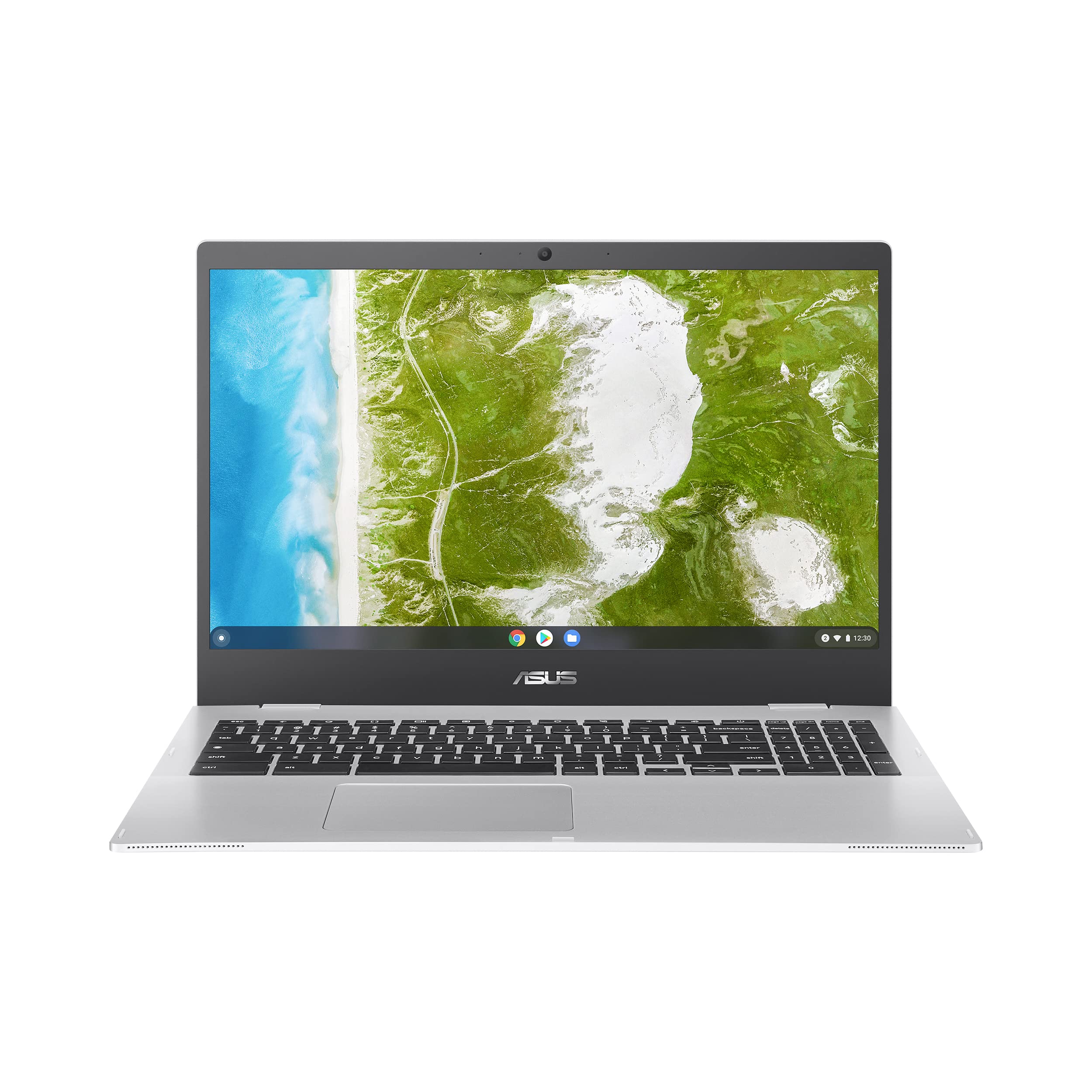 ASUS Chromebook CX1, 15.6″ Full HD NanoEdge Display, Intel Celeron N4500 Processor, 64GB eMMC Storage, 4GB RAM, Chrome OS, Transparent Silver, CX1500CKA-DH44F