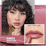 Oulac Glow Metallic Shine Pink Lipstick Mauve Babe 4.3 g Rose High Impact view 2