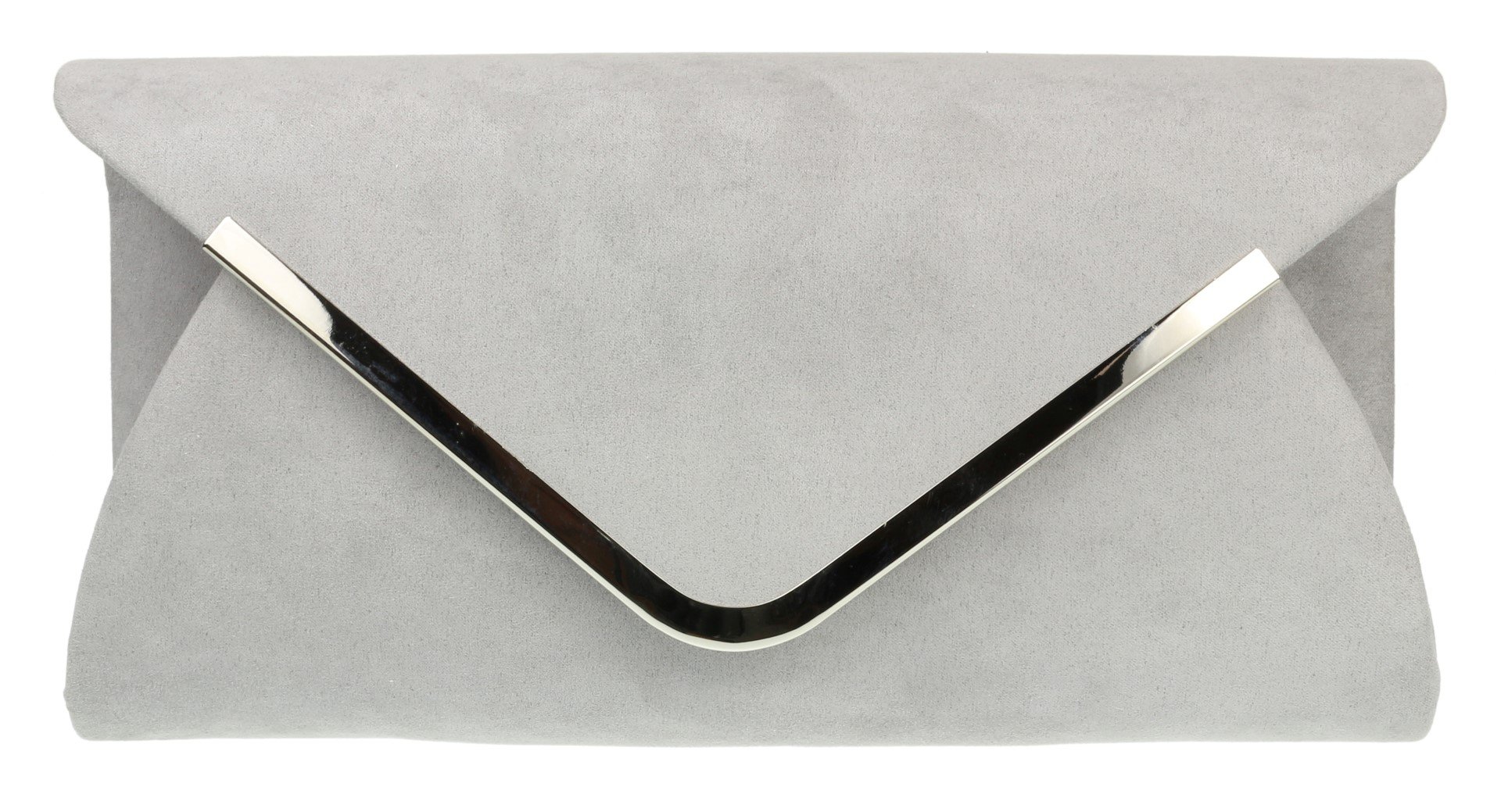 Girly Handbags Envelope Clutch Bag - Grey