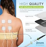 Med-Fit TENS Pads 12 Pack 4 x 3 Reusable Hypoallergenic Electrodes view 3