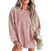 Jokeluck Women's Casual Corduroy Sweatshirts 2025 - Comfortable Long Sleeve Crewneck Pullovers for Fall and Winter