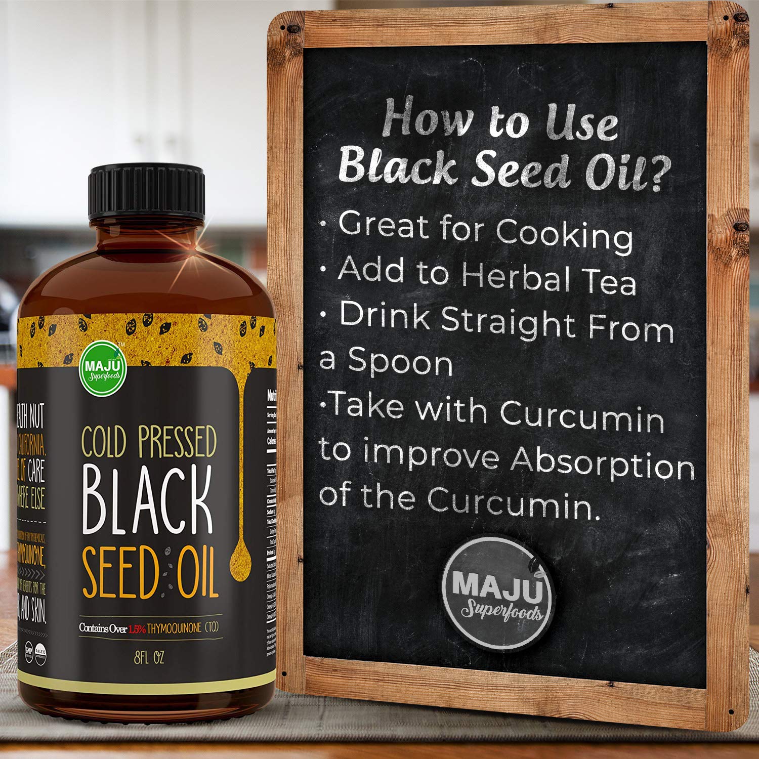 MAJU's Black Seed Oil 3x Thymoquinone, Cold Pressed, no Pesticides