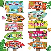 20 peças decorações de festa luau placa de boas-vindas festa ...