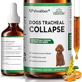 Dog Cough Treatment Liquid &ndash; Tracheal Collapse Support for Dogs &ndash; Herbal Drops with Slippery Elm, Mullein &amp; Olive Leaf &ndash; Helps Soothe Throat, Calm Coughing &amp; Support Breathing