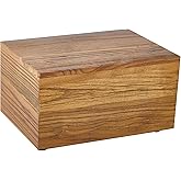 WEVOIRD Rustic Solid Barn Wood Burial Cremation Urn Boxes and Casket for Human Ashes Adult Man or Woman up to 240 lbs