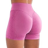 YEOREO Workout Shorts Women 4.5" Biker Gym Shorts Suthleah Tummy Control Seamless Scrunch Butt Lifting Running Yoga Shorts