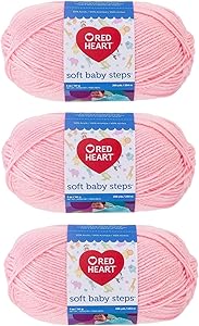 Red Heart E746-9700 Red Heart Soft Baby Steps Yarn - Baby Pink
