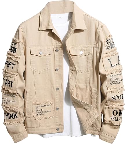 SOLY HUX Men's Corduroy Jacket Zip Up Y2k Letter Graphic Collared