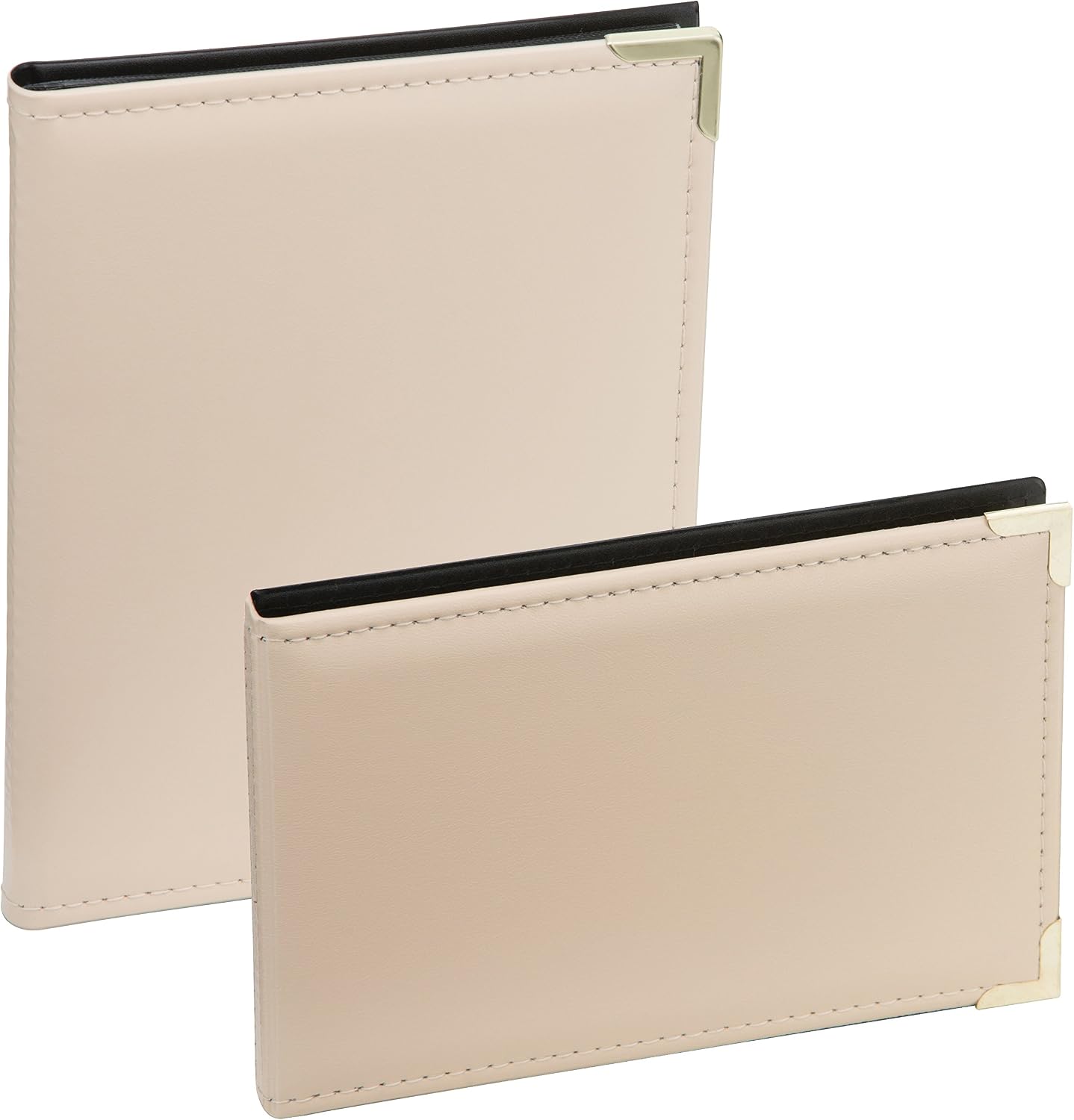Kenro Ivory Leather Look Mini Photo Album for 36 photos 7.5x5 inch / 19x13cm with Gilt Corners Portrait Photographs - Image 3