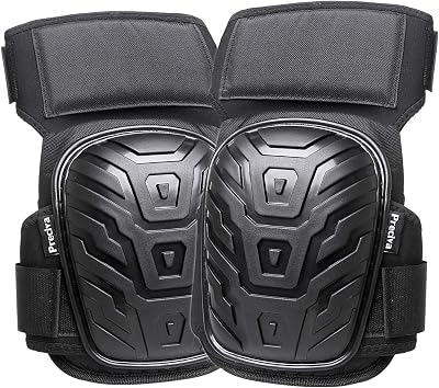 Preciva Work Knee Pads Heavy Duty Gel Foam Padding Anti-Slip Straps for