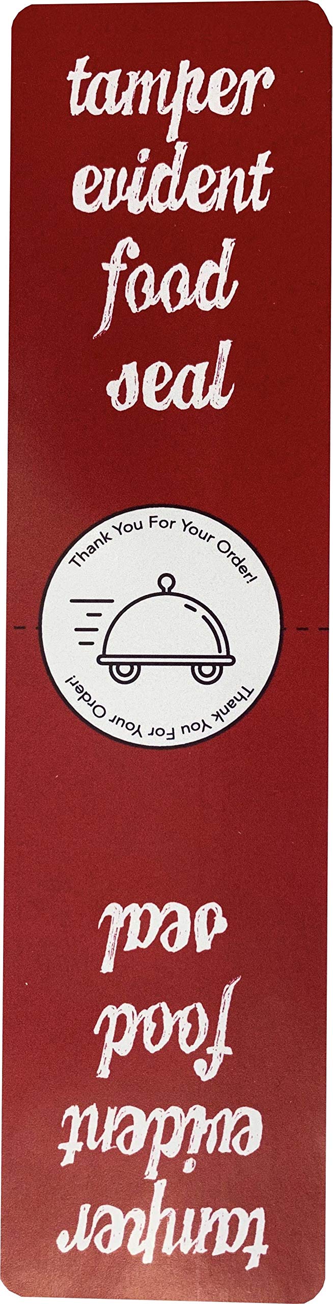 Tamper Evident for Take Out Food Seals 38.1 x 152.4 mm 1.5 x 6 Inch Wide 500 Count