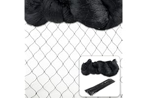 Hortifan Bird Netting, 50'x 50' with 1" Square Mesh Garden Netting Bird Net for Chicken Coop, Poultry Netting Heavy Duty Nylon Netting for Fruit Trees, Plants Against Birds, Deer, Squirrels