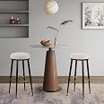 3 Solid wood bar stools in perfect condition. All 3 counter bar height