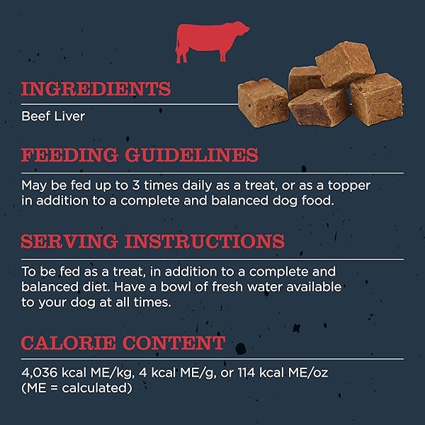 BLACKWOOD FREEZE DRIED RAW SINGLE INGREDIENT DOG TREATS, 100% BEEF LIVER, 3 OUNCE POUCH, HIGH PROTEIN, MADE IN THE USA