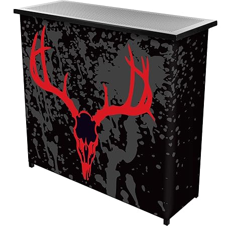 Hunt Skull Two Shelf Portable Bar with Case