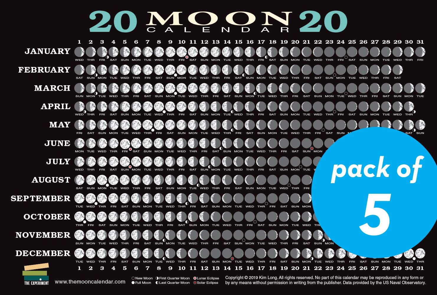 2021 Lunar Phase Calendar Printable March