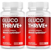 (2 Pack) Gluco Thrive Capsules, Official Gluco Thrive Pills (120 Capsules)