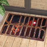 Halloween Welcome Doormats Horror Movie Door Mat 3D Checkered Dancing Clown Doormat Non Skid Area Rugs Outdoor Or Indoor Floo
