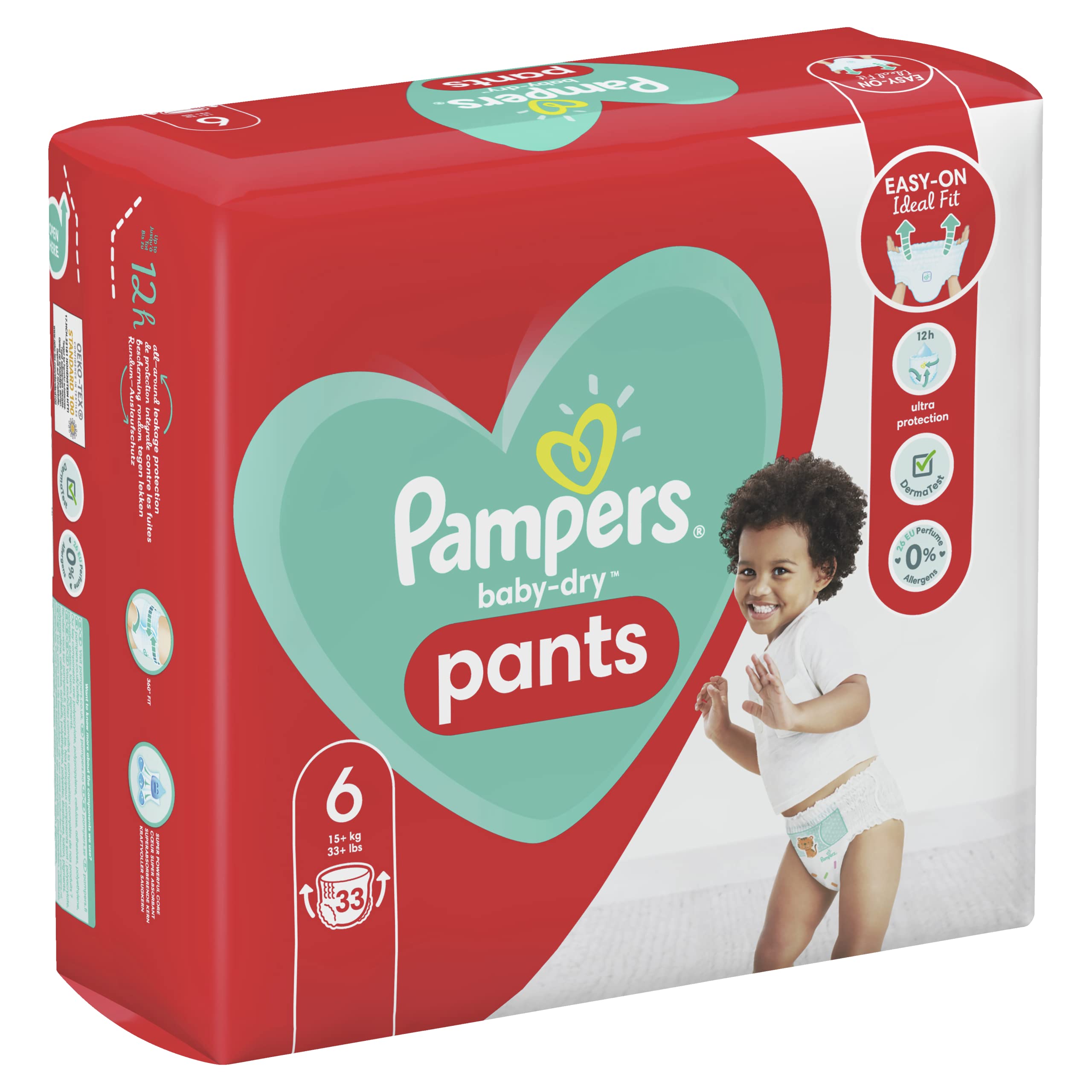 Pampers Nappies Size 6 (15kg+) – Baby Dry Pants Nappies, 33 Pants