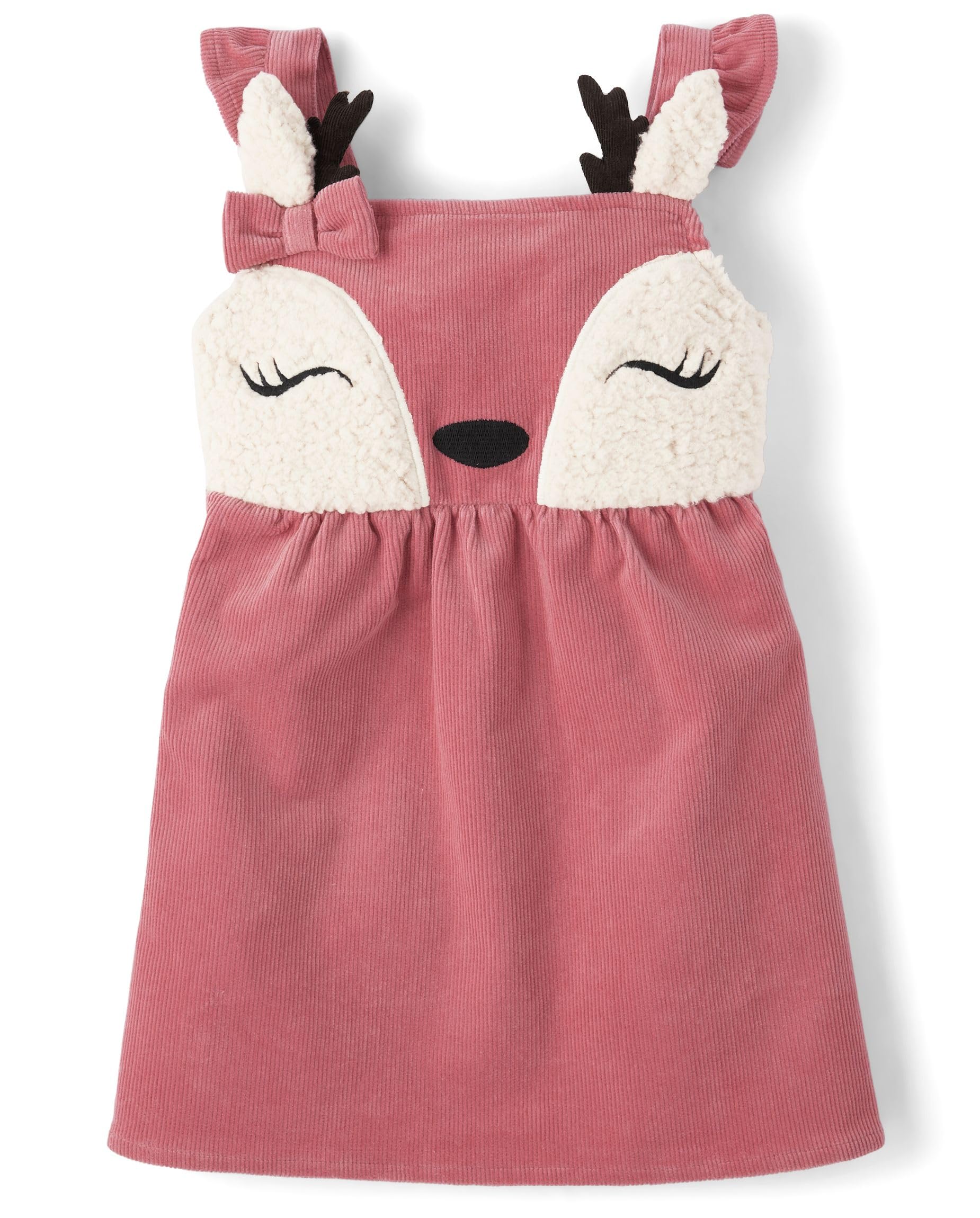 Gymboree,and Toddler Embroidered Sleeveless Skirtall Jumpers,Flora Deer,7 Image