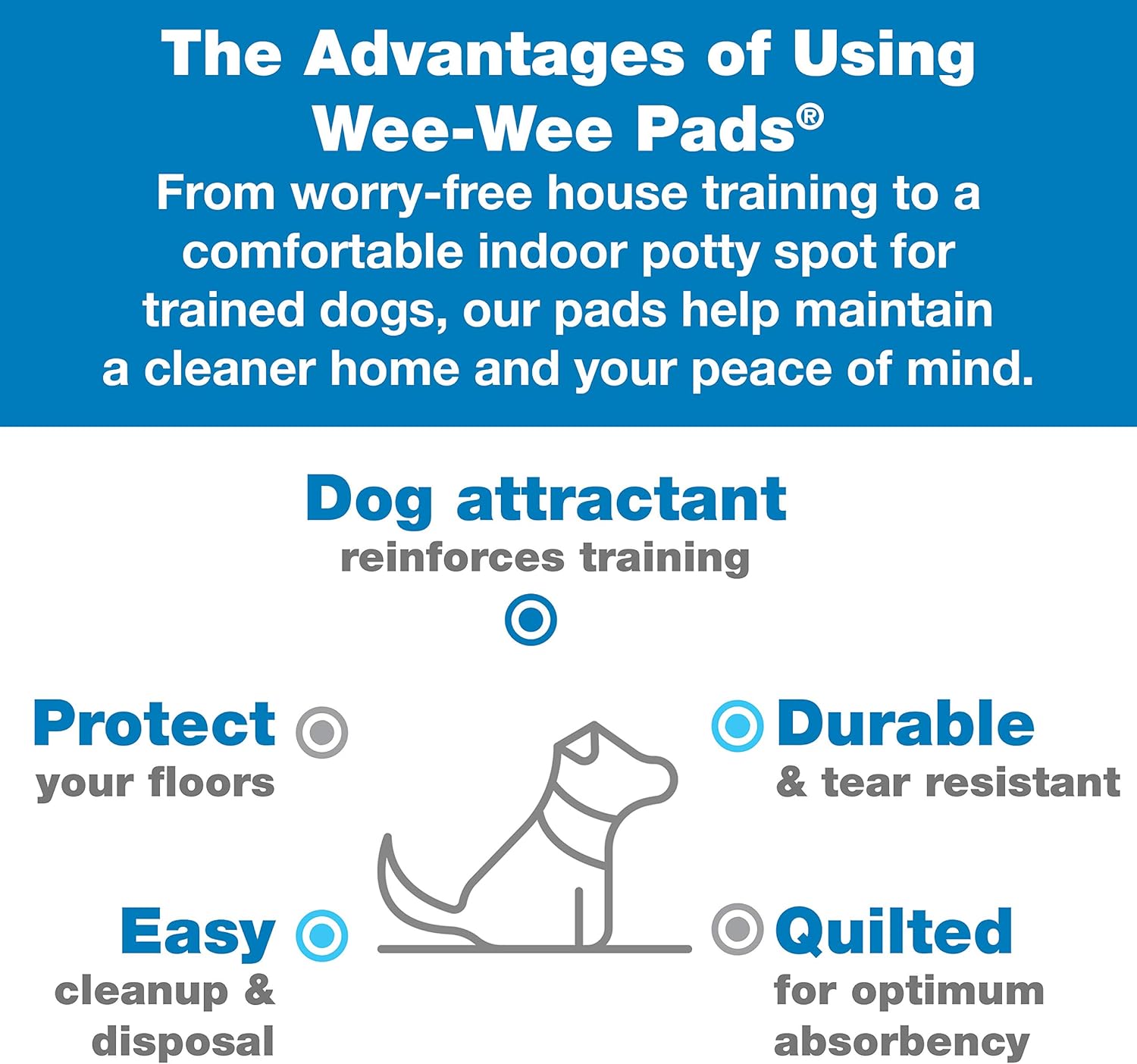 Wee-Wee Puppy Training Pee Pads 200-Count 22" x 23" Standard Size Pads for Dogs : Pet Supplies